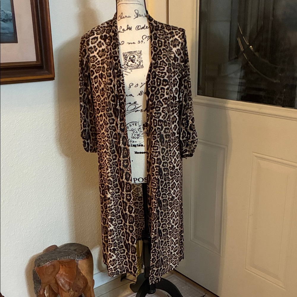 Chic Leopard Print Women's Robe